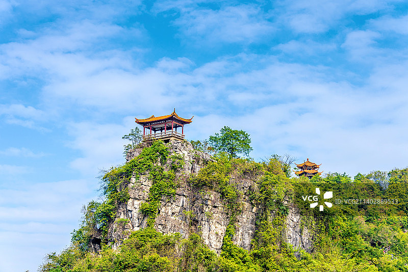 中国广西柳州龙潭公园剪风亭图片素材