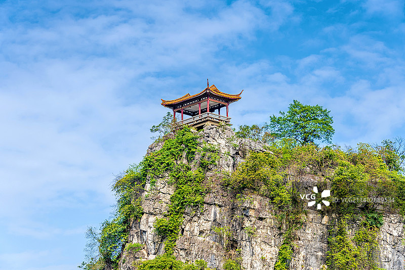 中国广西柳州龙潭公园剪风亭图片素材