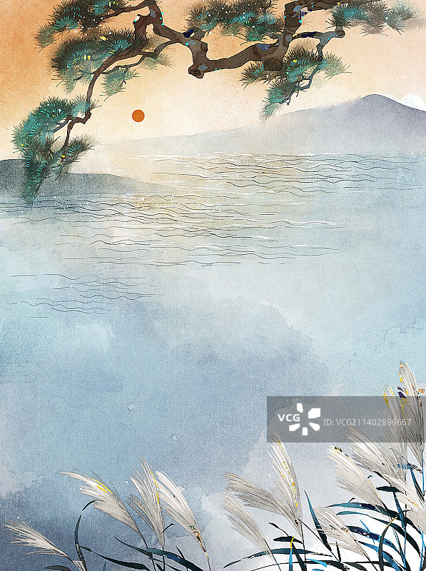 白露节气插画图片素材