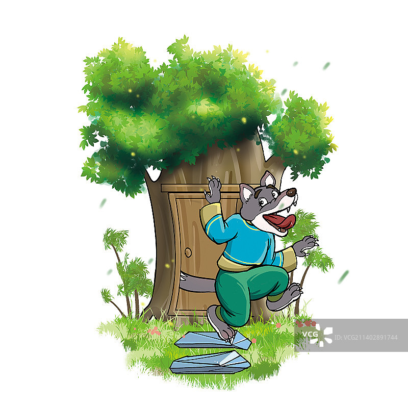 狼被门夹尾巴图片素材