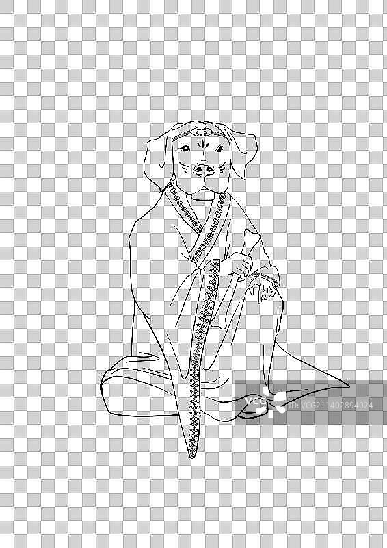 狗生肖传统纹样图片素材