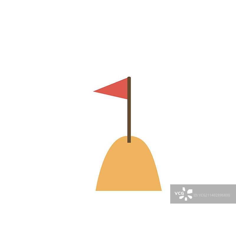 山上三角旗图片素材