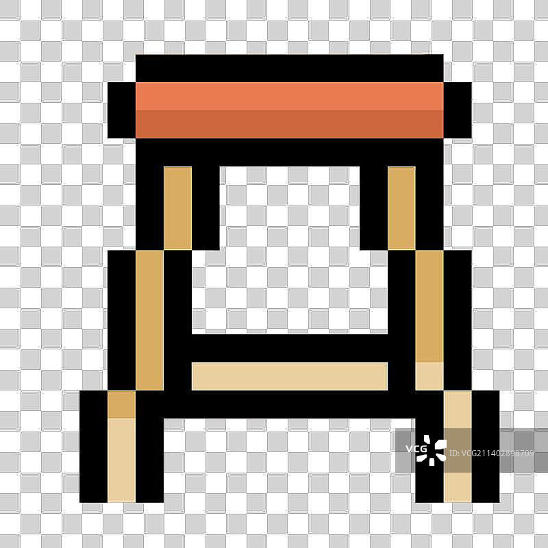 像素艺术中的柜台凳图片素材