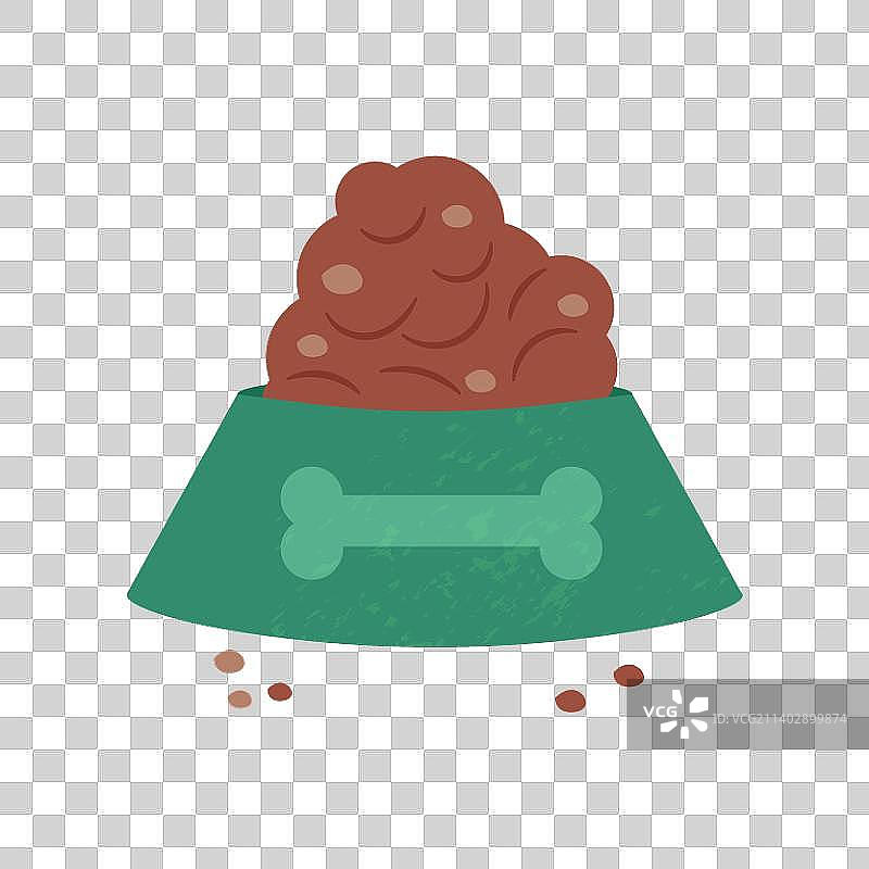 狗碗里装满了食物图片素材