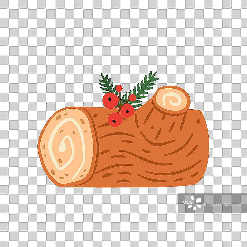 美味的圣诞柴图片素材