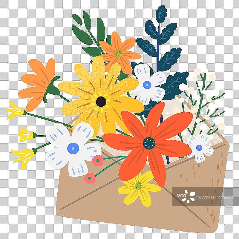 信封花束图片素材