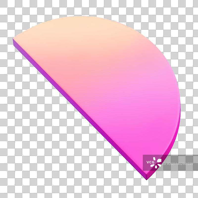 三维梯度半圆图片素材