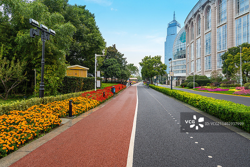 上海陆家嘴滨江公园图片素材