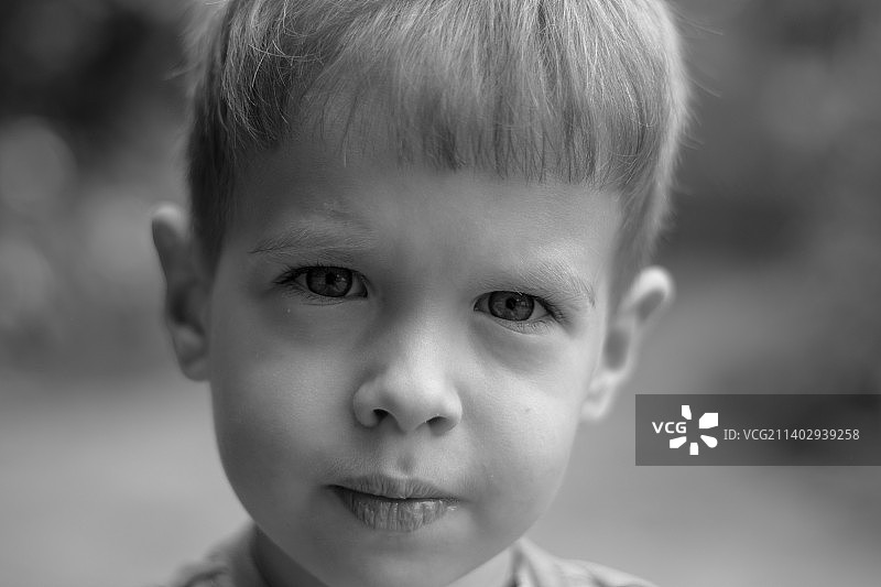 可爱的男孩特写肖像，乌克兰图片素材