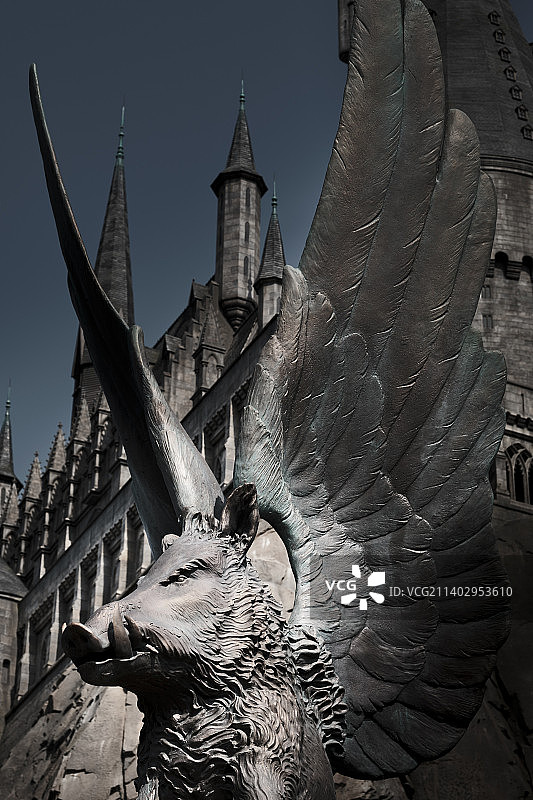 北京环球影城哈利波特区雕塑图片素材