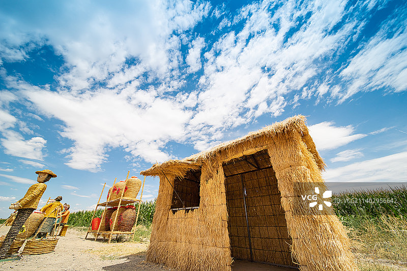 新疆奇台县江布拉克特产小麦乡村图片素材