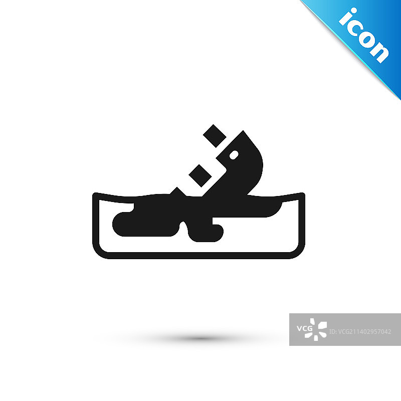 灰色沉船油轮图标图片素材