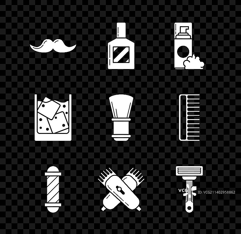 胡须须后水剃须啫喱泡沫套装图片素材