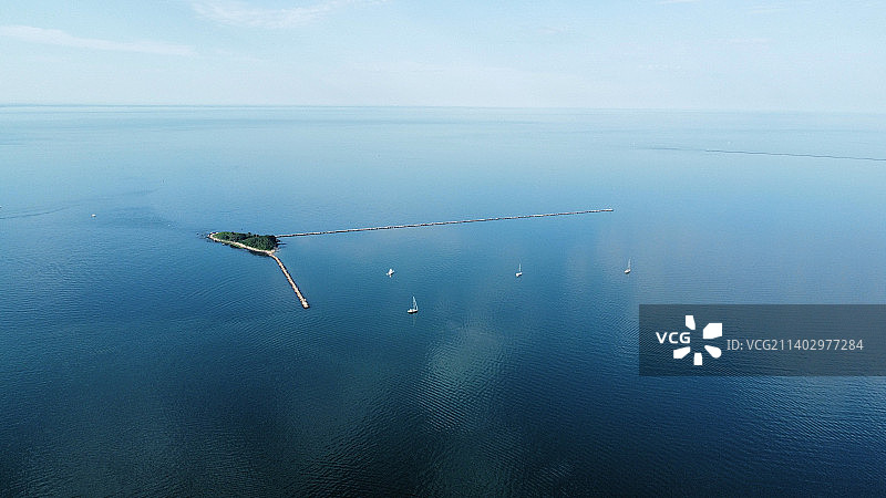 美国康涅狄格州韦斯特布鲁克海景航拍景观图片素材