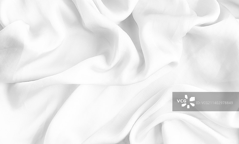 奢华白色柔软丝绸平铺背景纹理，节日美妆图片素材