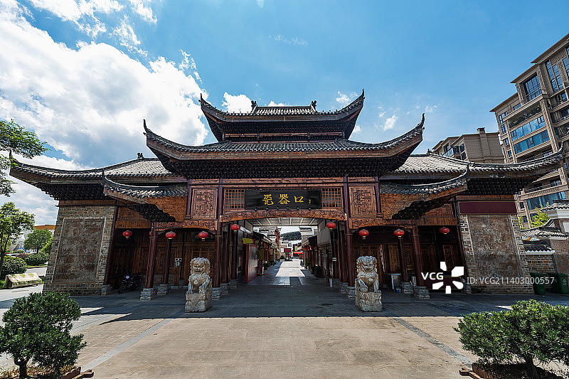中国湖南醴陵瓷器口古街入口图片素材