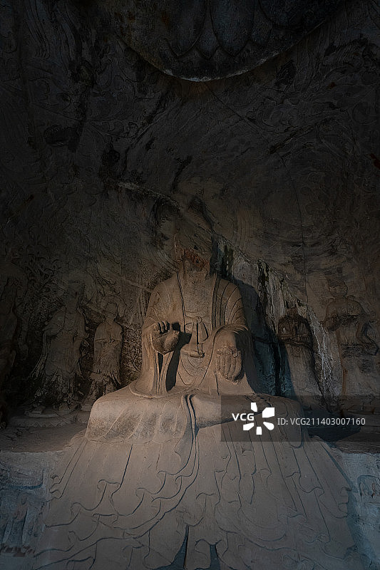 龙门石窟皇甫公窟皇帝礼佛图图片素材