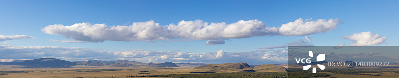 俄罗斯哈卡斯山脉全景图片素材