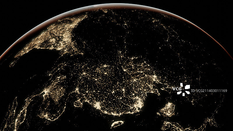 从太空看地球：欧洲景象图片素材