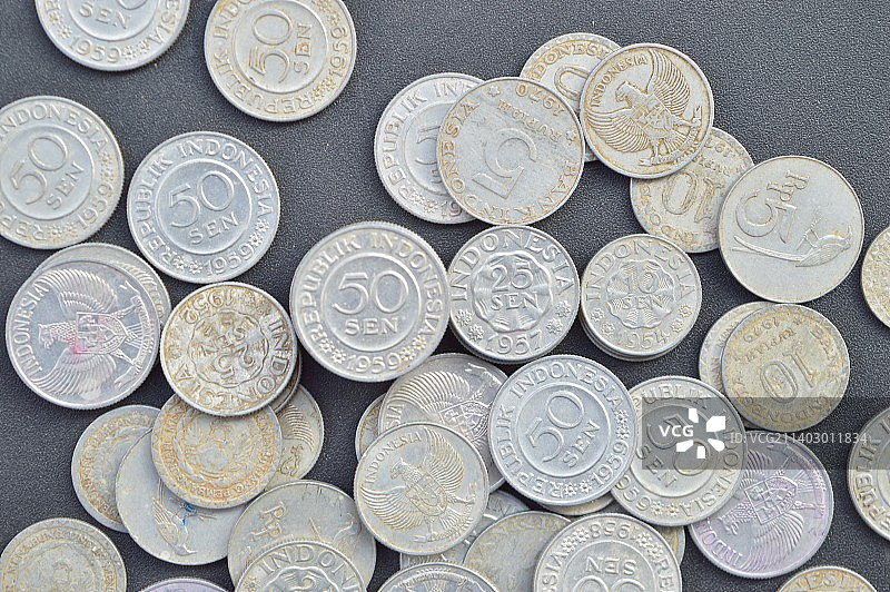 硬币特写镜头图片素材