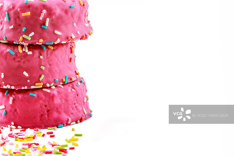 蛋糕特写，白色背景，西班牙巴塞罗那图片素材