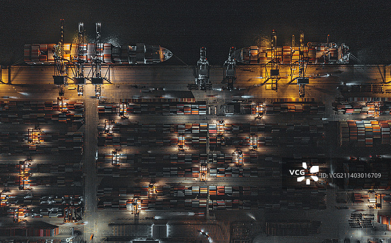 深圳盐田港城市夜景图片素材