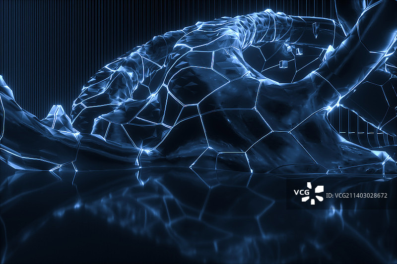 3D霓虹灯空间背景图片素材