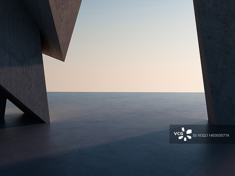 混凝土建筑停车场图片素材