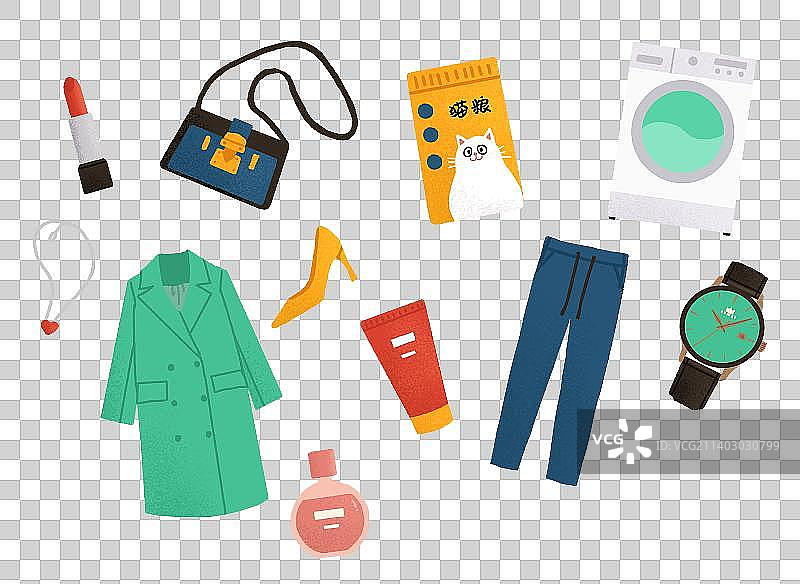 购物节双十一618购物清单图片素材