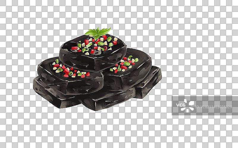 臭豆腐元素插画图片素材