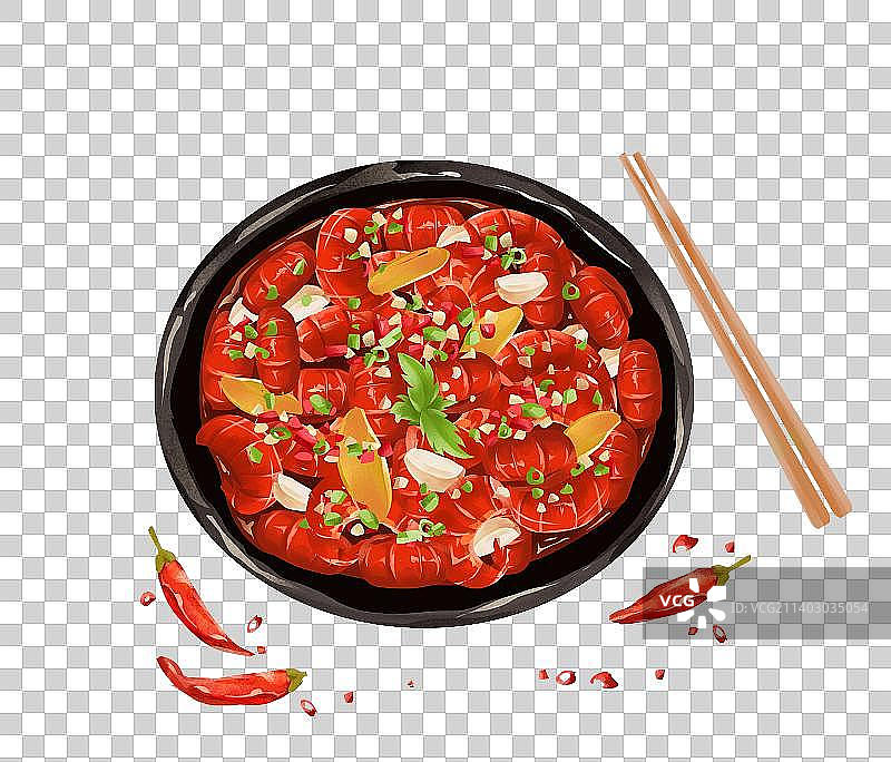 香辣口味虾图片素材