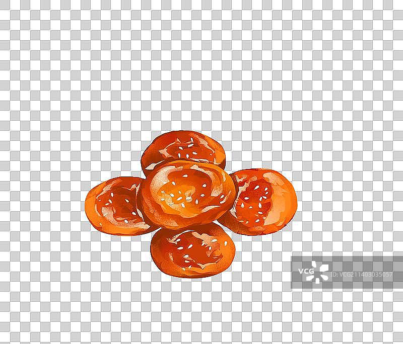 糖油粑粑元素插画图片素材