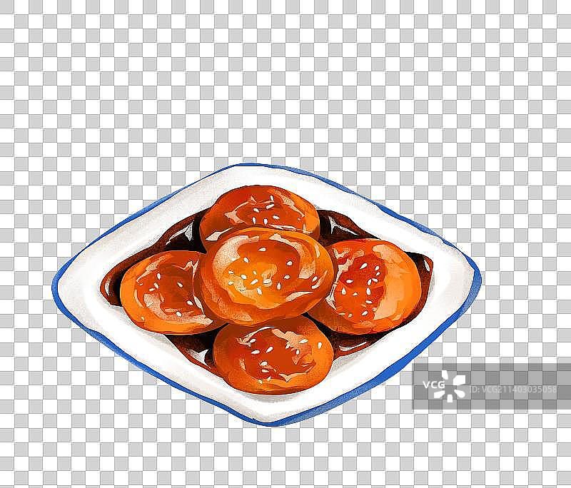 糖油粑粑元素插画图片素材