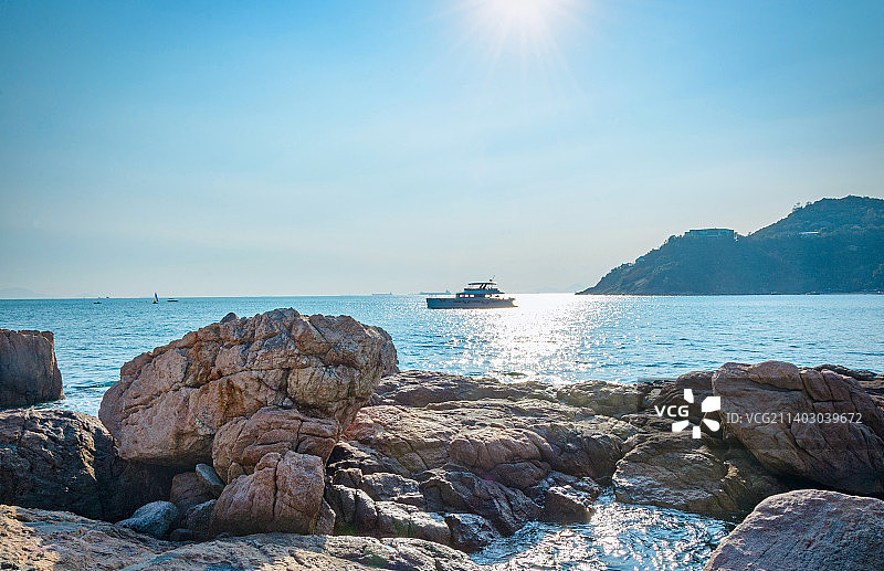 香港赤柱海上游艇景观图片素材