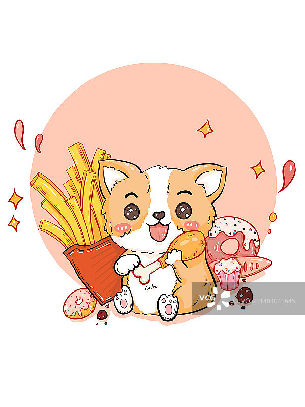 爱吃的吃货小狗图片素材
