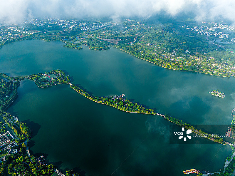 江苏苏州石湖景区航拍图片素材