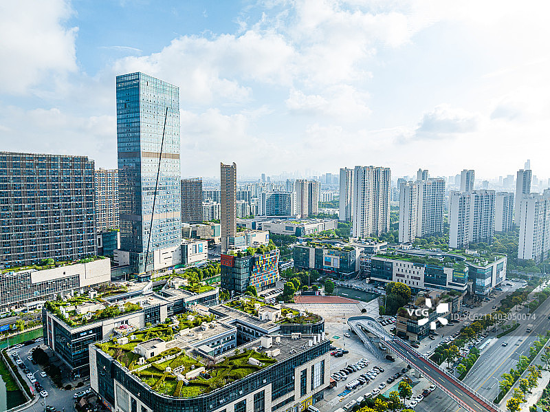 江苏苏州姑苏区城市航拍图片素材