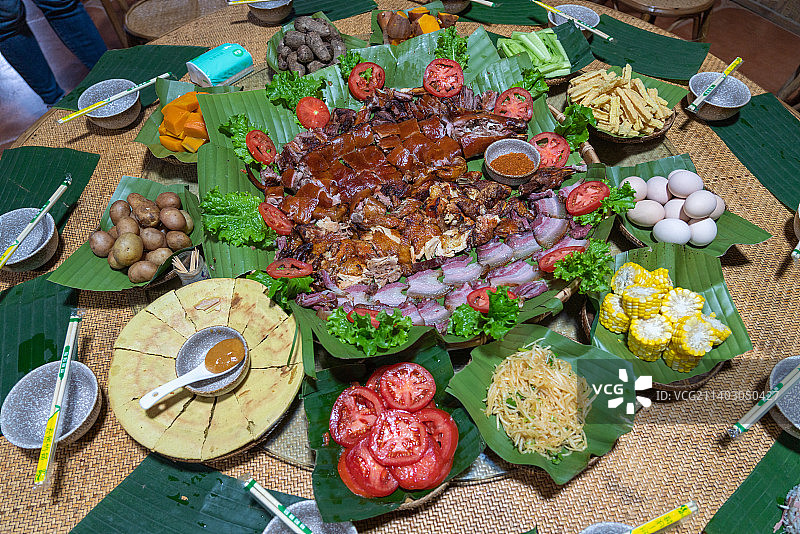 云南省怒江州怒族手抓饭图片素材