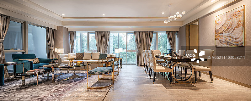 样板间饭厅餐桌图片素材