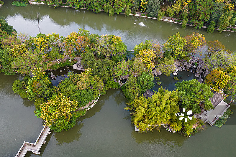 安徽合肥包公园航拍图片素材