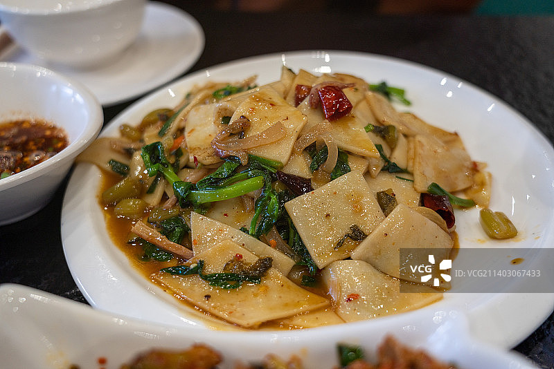 云南腾冲地方特色炒菜小吃大救驾图片素材