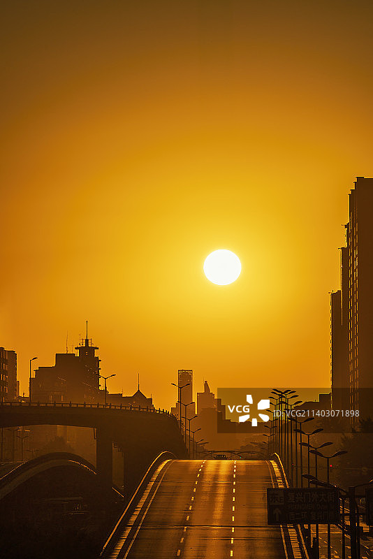 北京长安街秋分日出图片素材