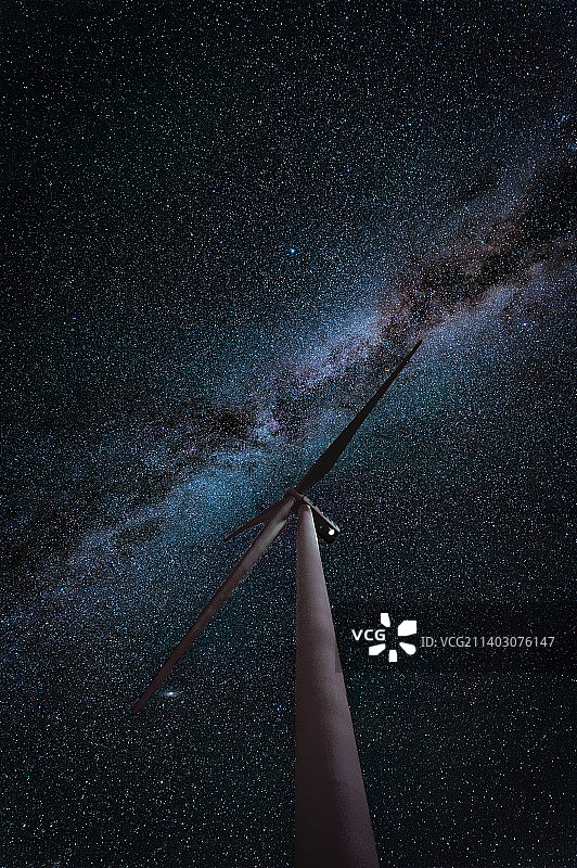 星空下的竹蜻蜓图片素材