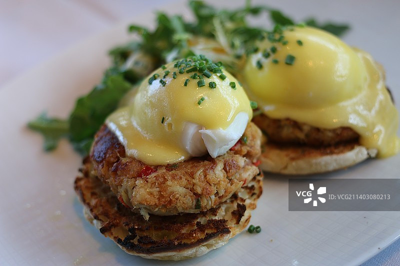 美国纽约盘中早餐特写图片素材