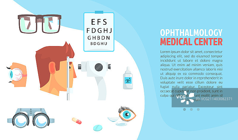 眼科和眼保健网页横幅设计图片素材