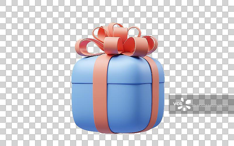 卡通风格圆角礼物盒3D渲染图片素材