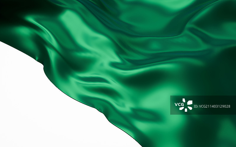 流动的绿色布料3D渲染图片素材