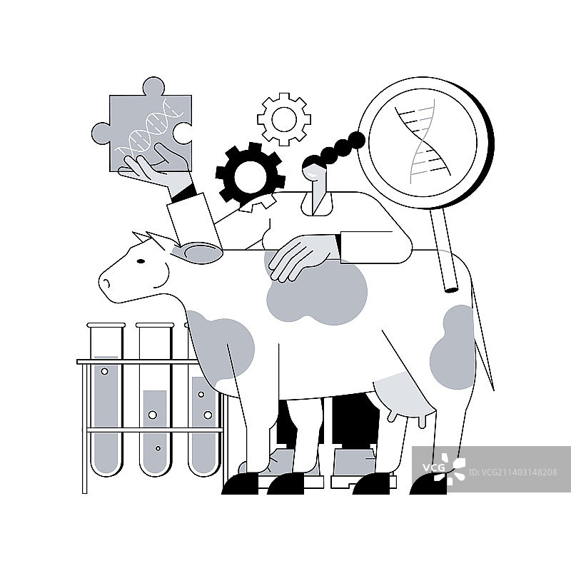 转基因动物抽象概念图片素材