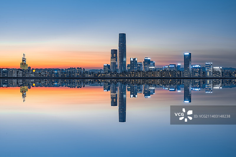 贵阳金融城天空之镜图片素材