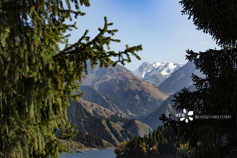 新疆，天池，风景，旅拍，摄影图片素材